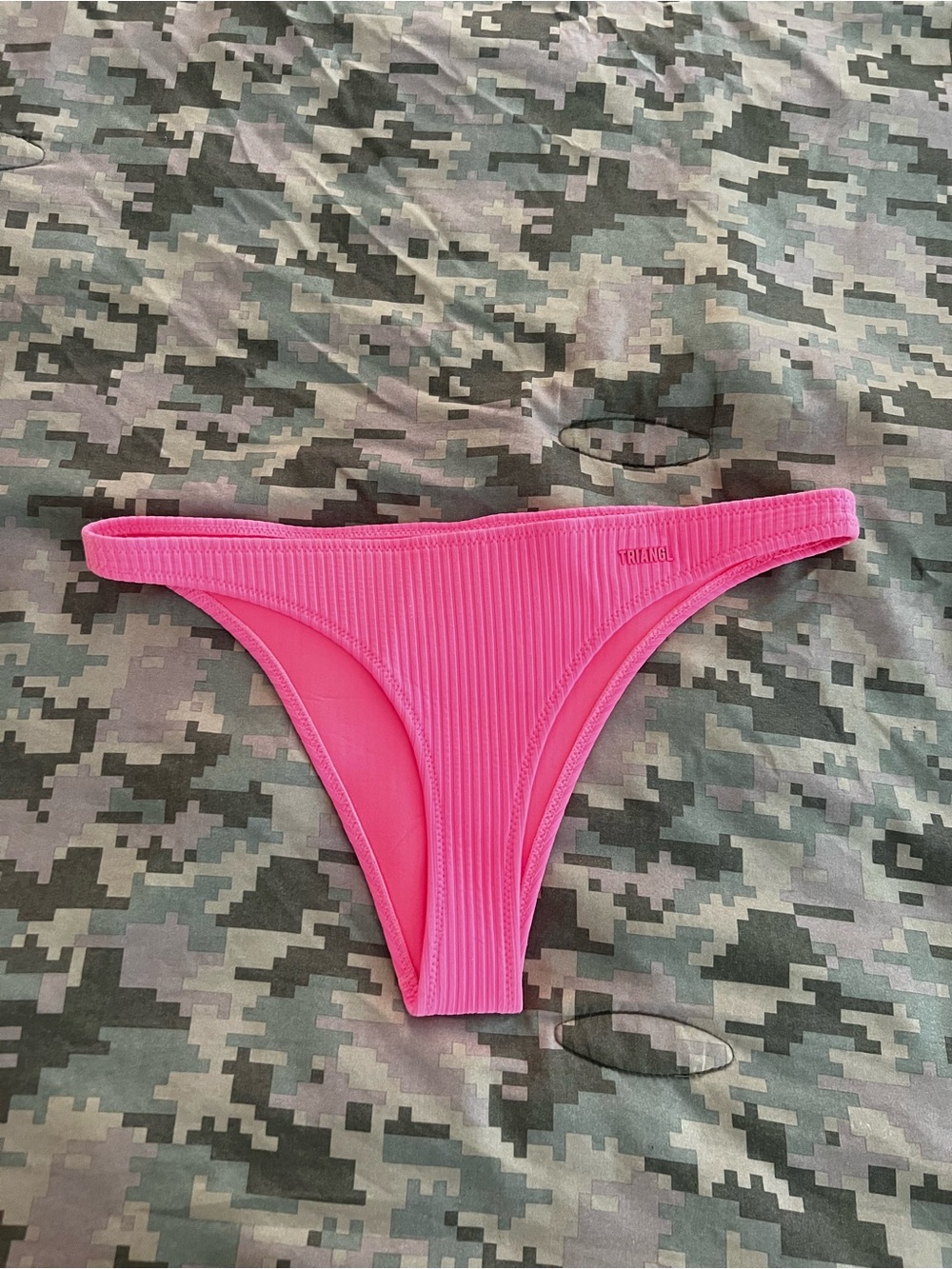 triangl swimwear Hot Pink Ribbed Bikini Bottom